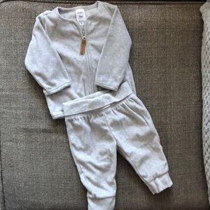 Baby zip up jacket and sweatpants